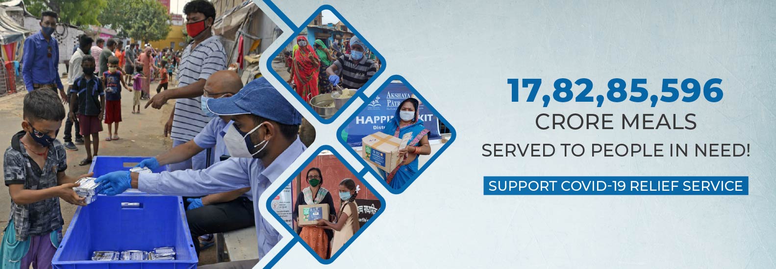 SUPPORT AKSHAYA PATRA'S COVID-19 RELIEF SERVICE